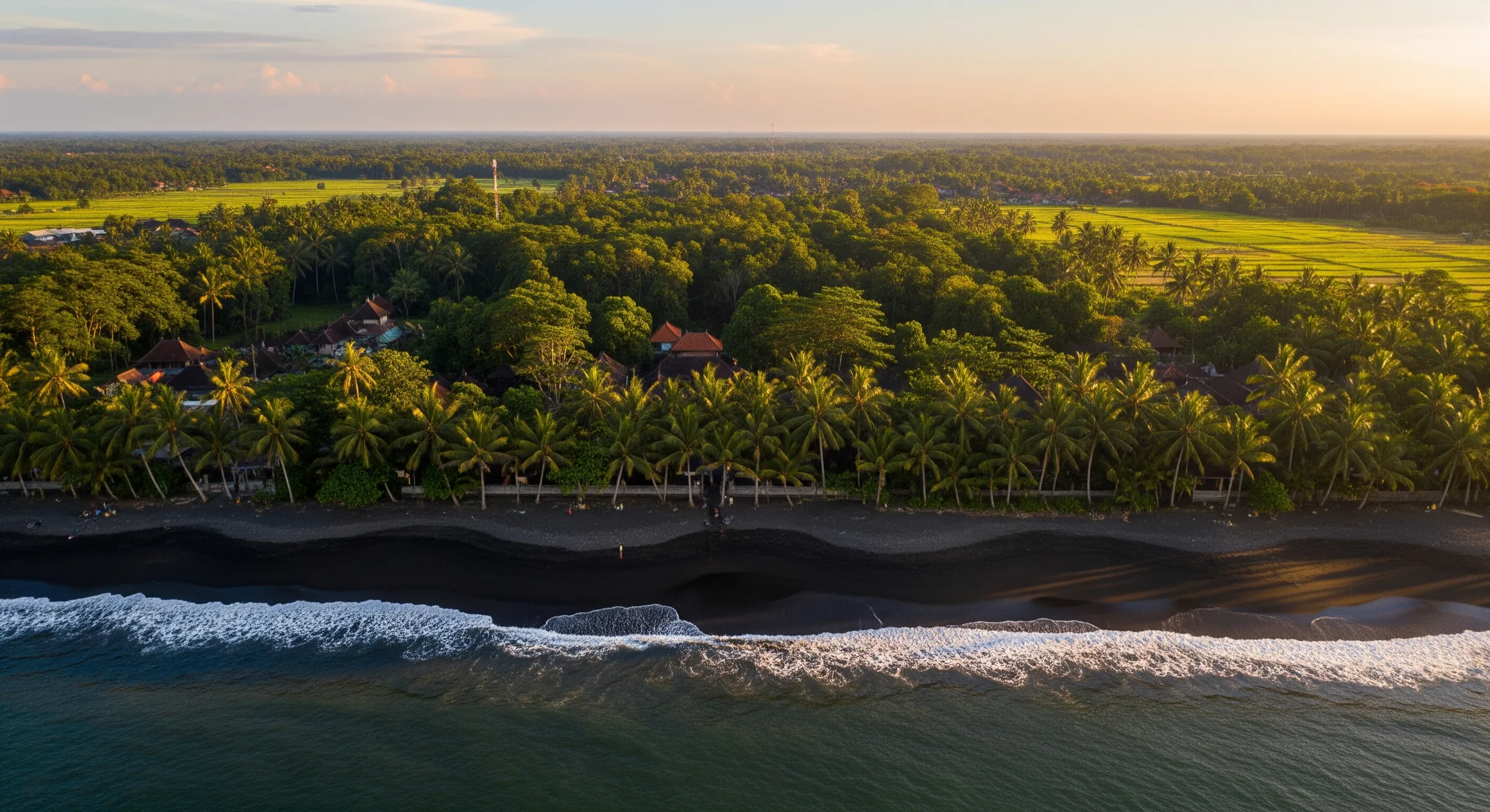 Cemagi coastline - emerging coastal investment area in Bali