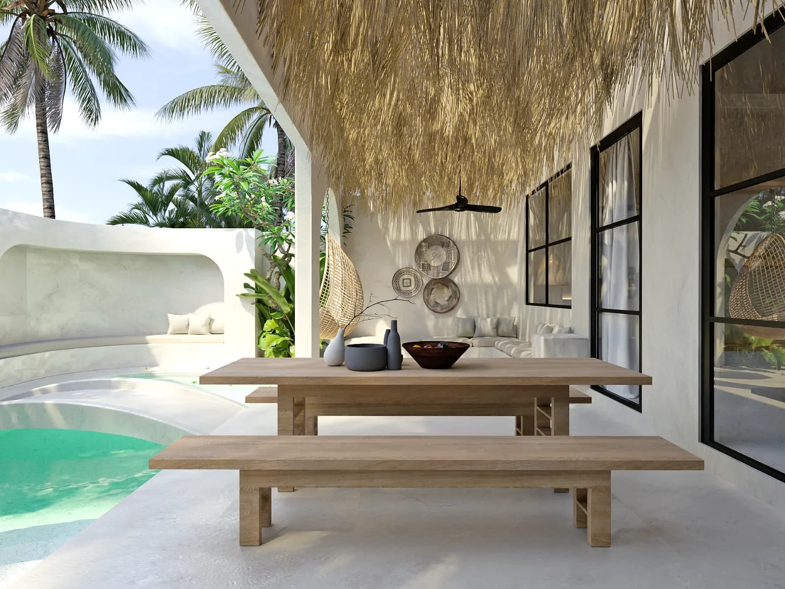 Jimbaran Stone - feature walls material at Casita Alas