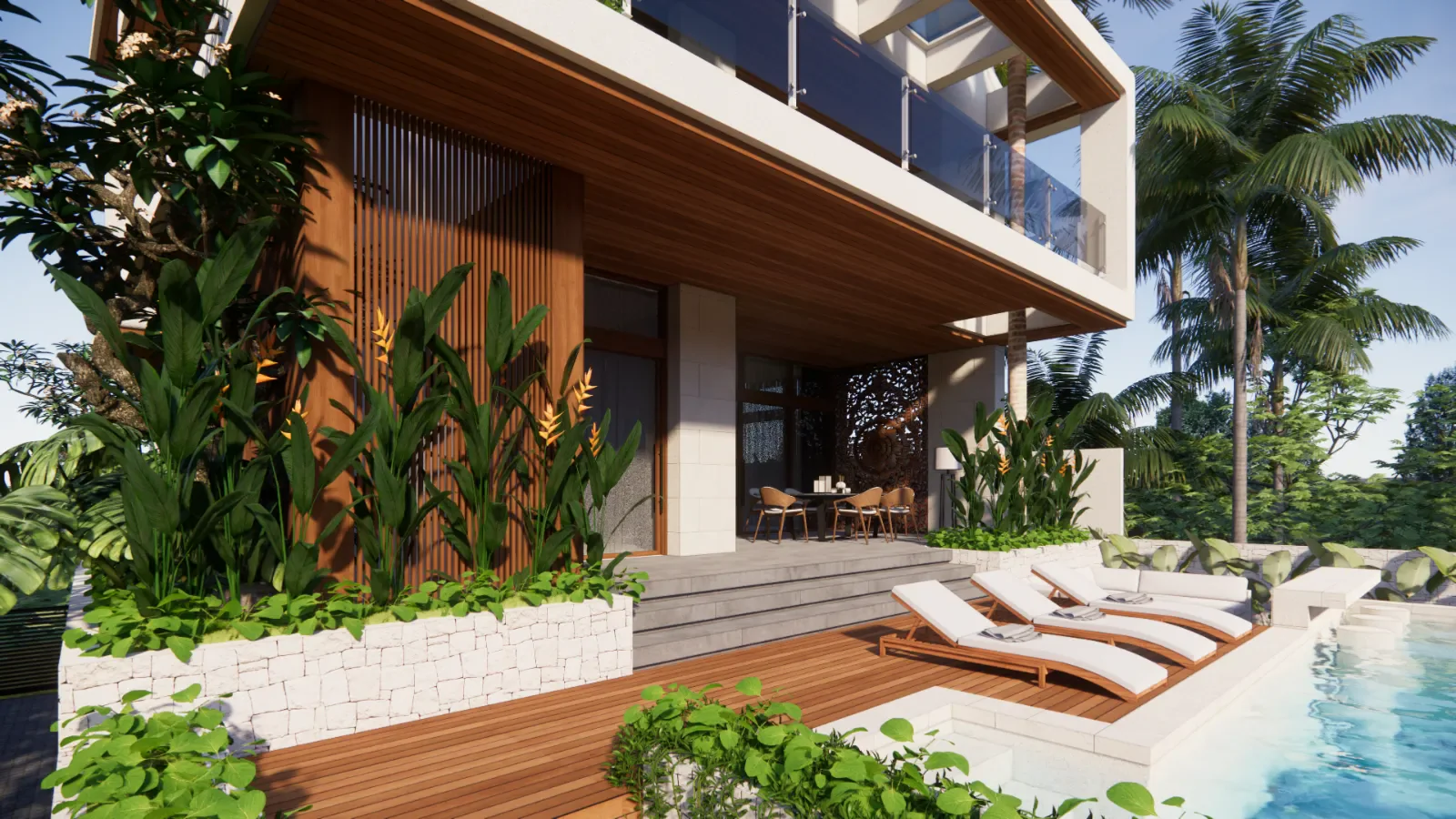 Villa Bungah - Modern Tropical villa by Balitecture